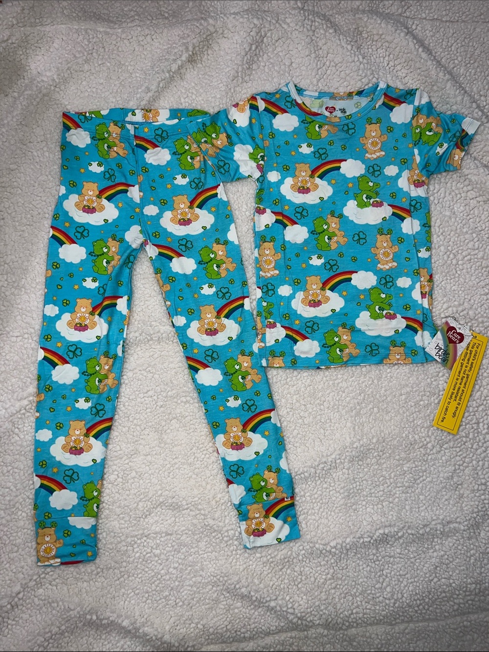Care Bears Turquoise Rainbow & Cloud Kids Pajama Set